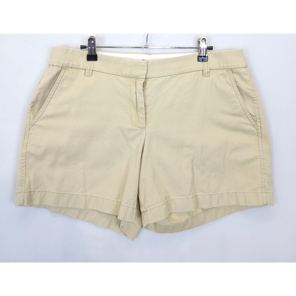 J. Crew Chino Causal Shorts Cotton Pockets Women 10 Beige Classic Preppy